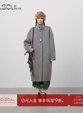 MESTRIO 设计师品牌 25秋冬新品 双面尼长大衣外套 SOLSOL