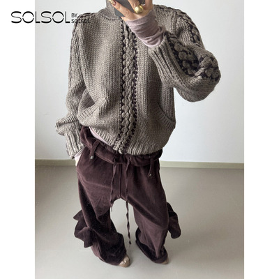 OPEN YY 设计师品牌 25早秋新品 拉链连帽针织外套 SOLSOL