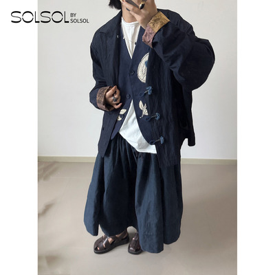 RAWSTONE秋冬拼色袖口翻领外套