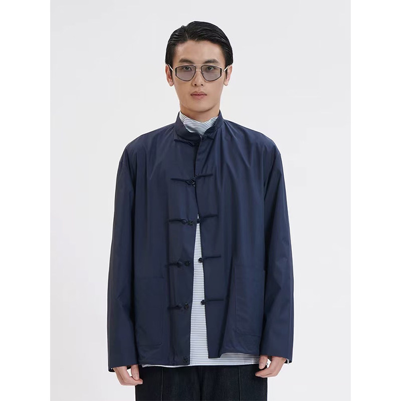 IANHYLTON藏青中式夹克外套