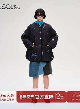 SHORT SENTENCE 设计师品牌 25秋冬新品 彩色线饰圆领棉服 SOLSOL