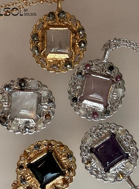 EPISSAGE 26新品水晶玛瑙Aura Kaleido Necklace项链系列 SOLSOL