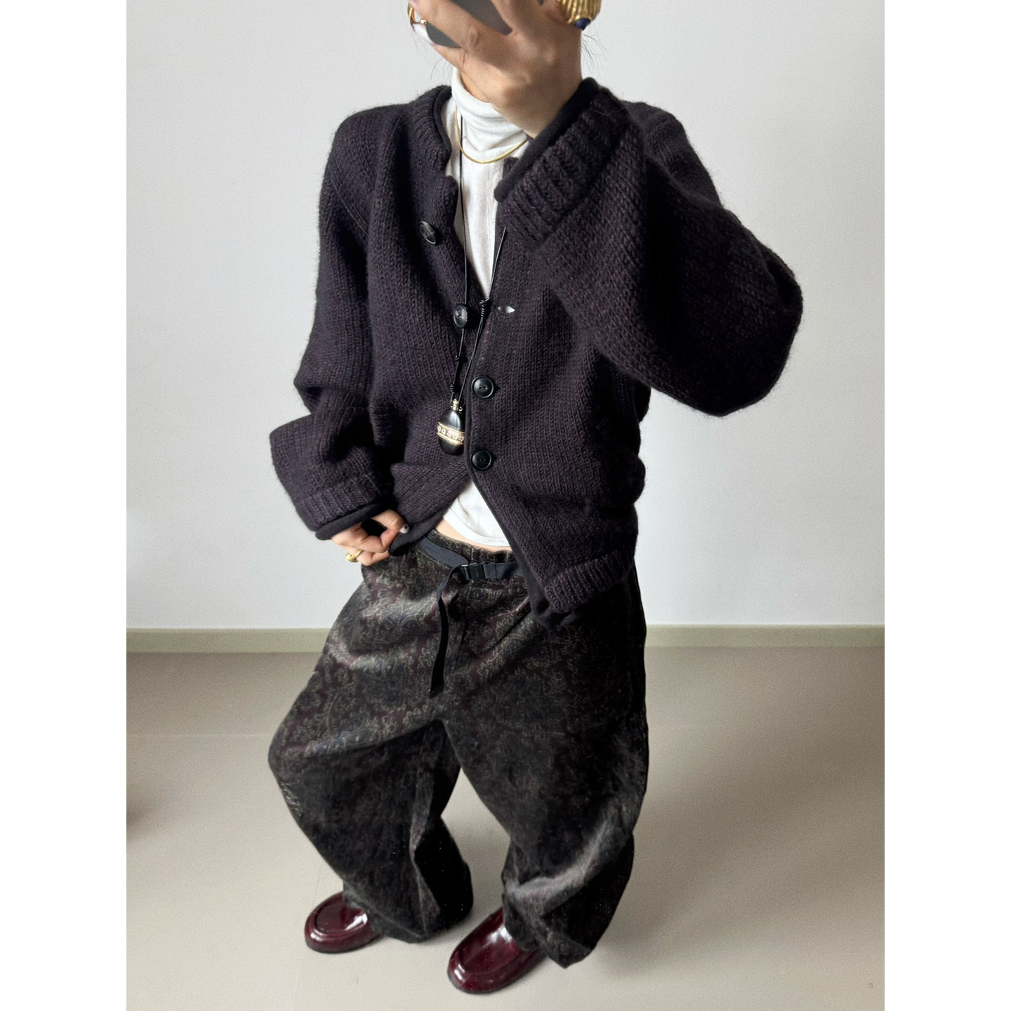 COTEMP 设计师品牌  25秋冬新品 复古假两件毛衣开衫 SOLSOL