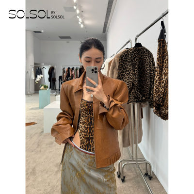 JACQUESWEI山羊皮短款夹克外套