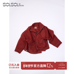 PRONOUNCE 设计师品牌25秋冬新款明线细节城市猎装夹克外套SOLSOL