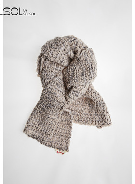 EPISSAGE 26新品简约花色羊毛混纺Konotty Hug色彩围巾SOLSOL