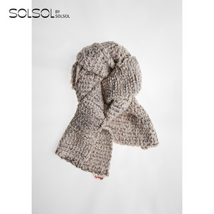 Hug色彩围巾SOLSOL 简约花色羊毛混纺Konotty EPISSAGE 26新品