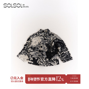 PRONOUNCE联名款labubu设计师款 25秋冬正反两穿印花双面羊毛开衫