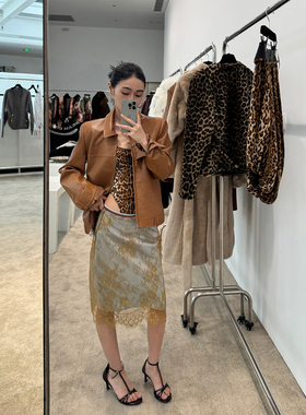 JACQUES WEI 设计师品牌 25早秋新款 撞色蕾丝半裙 SOLSOL