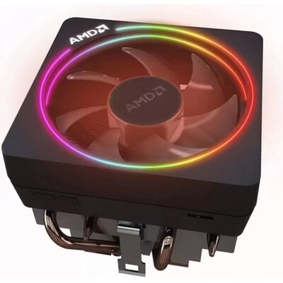 AMD原装散热器 56mm高 R5 4500/5500/5600G RGB发光 AM4静音风扇