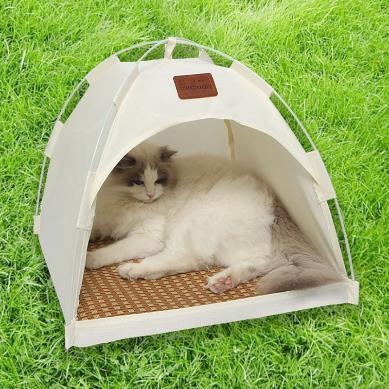 猫窝帐篷猫咪房夏季中小型狗窝户外宠物帐篷可拆洗半封闭猫屋