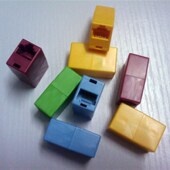 网线对接头 100 RJ45网线连接器 彩色网络直通头8P8C网线直通头