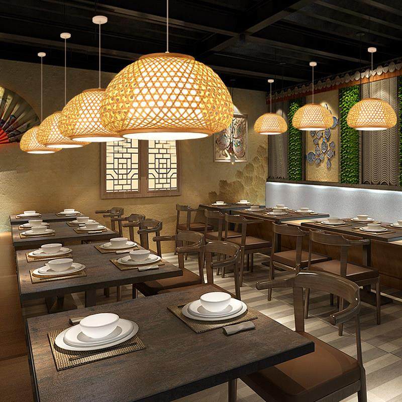 新中式仿古创意竹编灯笼茶室餐厅饭店火锅店日式复古禅意竹艺吊灯,家装灯饰光源,酒店/宴会厅/餐饮吊灯,淘宝优惠券,粉丝福利购,淘宝优惠卷