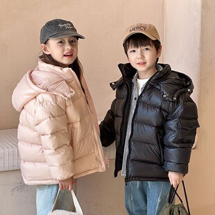 2024哈尔滨新款韩版大蒙蒙儿童白鸭绒加厚羽绒服保暖亲子学生外套