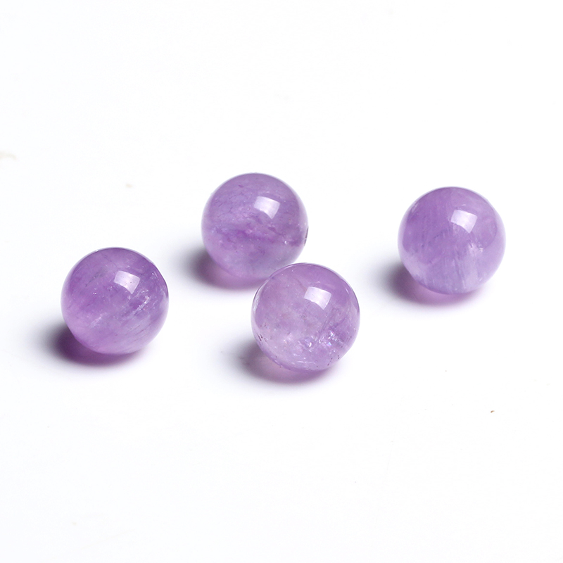 现货速发紫水晶薰衣草散珠子圆珠串珠手链佛珠饰品配件半成品水晶