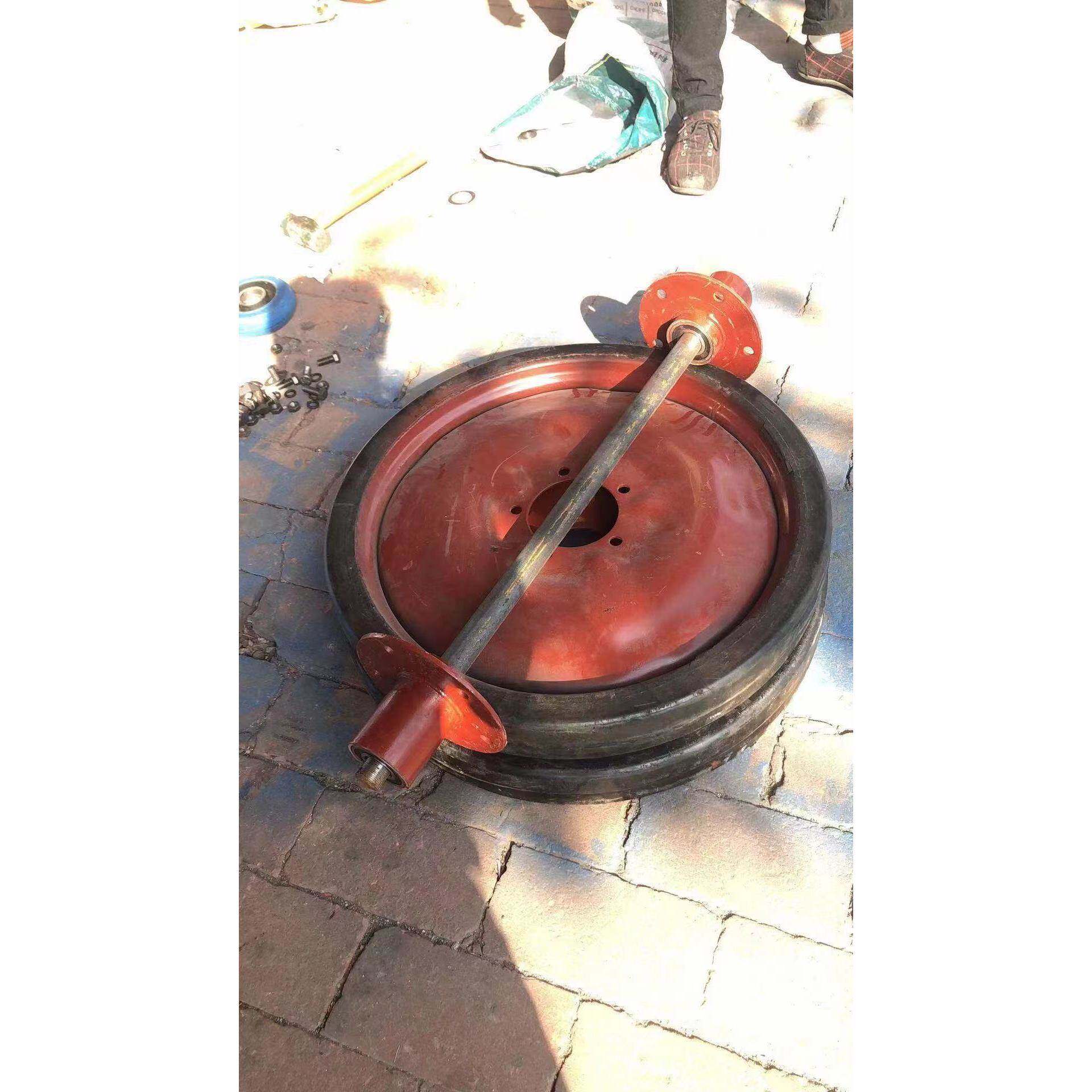 输送机配件边滑轮皮带轮生铁钢丝绳滑轮升降皮带轮传送带