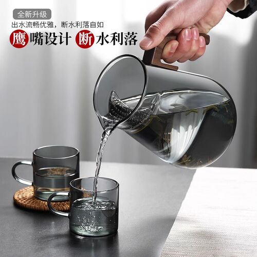 玻璃月牙杯泡茶器绿茶专用茶x壶杯大容量公道杯玻璃高档泡茶分茶