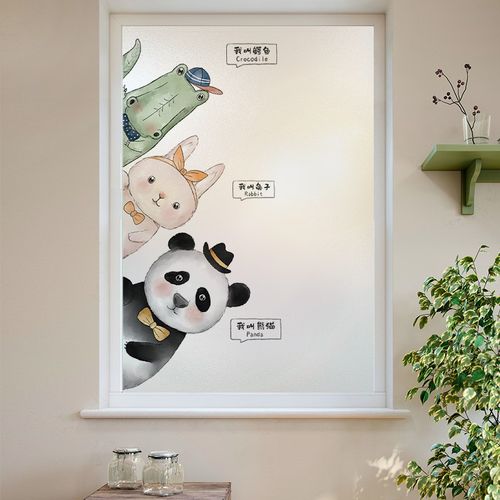 洗手间玻璃门玻璃窗防窥膜透光不透明厨房阳台遮丑窗户贴纸防走光