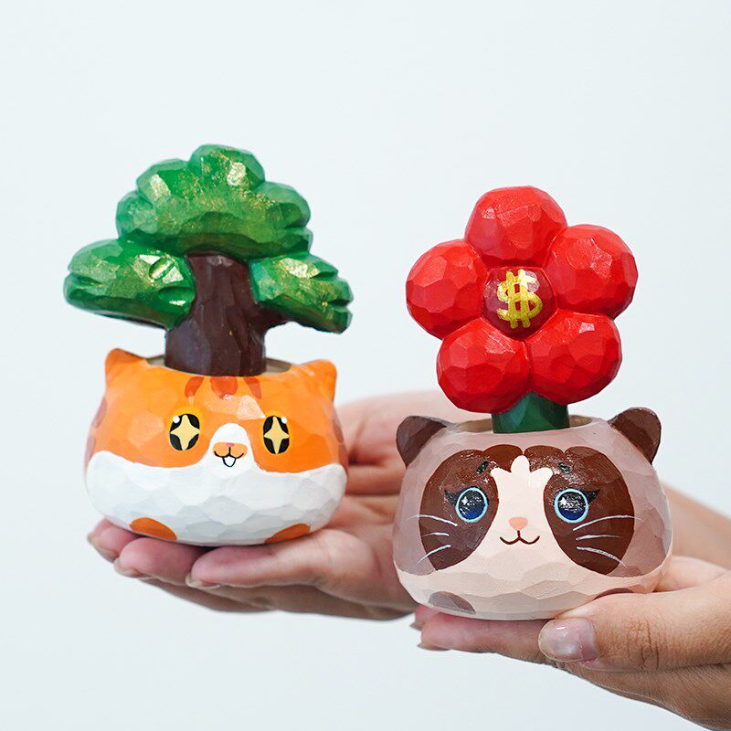 猫咪摆件可爱小猫小木雕香薰小众高级感治愈系送女生闺蜜生日礼物,家居饰品,桌面摆件,淘宝优惠券,粉丝福利购,淘宝优惠卷