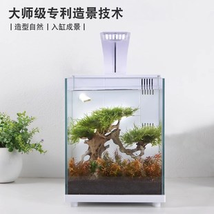 莫斯树骨架成品鱼缸树造景摆件网红溪流沉木水草全套装饰峡谷水族