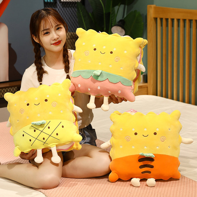 冬款可爱饼干空调被抱枕两用办公室午睡枕头毯子汽车靠垫折叠被子,居家布艺,抱枕被,淘宝优惠券,粉丝福利购,淘宝优惠卷