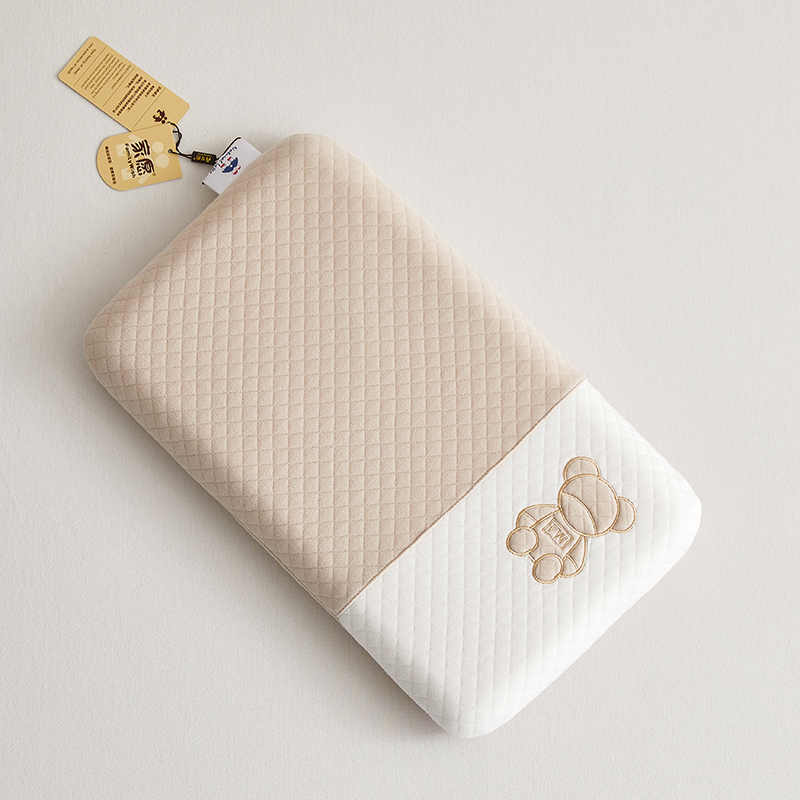 家愿天然乳胶儿童枕幼儿园枕头A类50*30cm面包枕芯纯棉宿舍学生枕