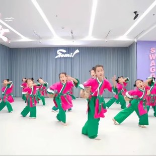 儿童群舞蹴鞠舞蹈服装元旦演出服套装女童宋朝仕女图舞蹈服表演服