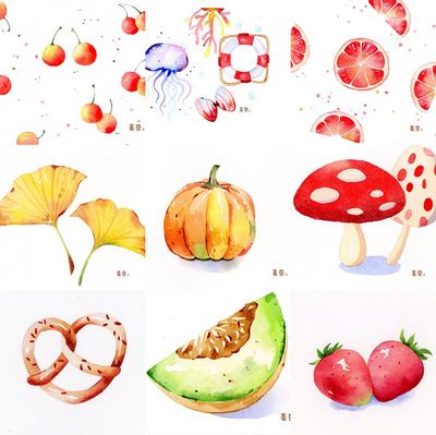 战战自配色团练水彩课 甜品面包吐司专用 史明克大师级金棕色 654