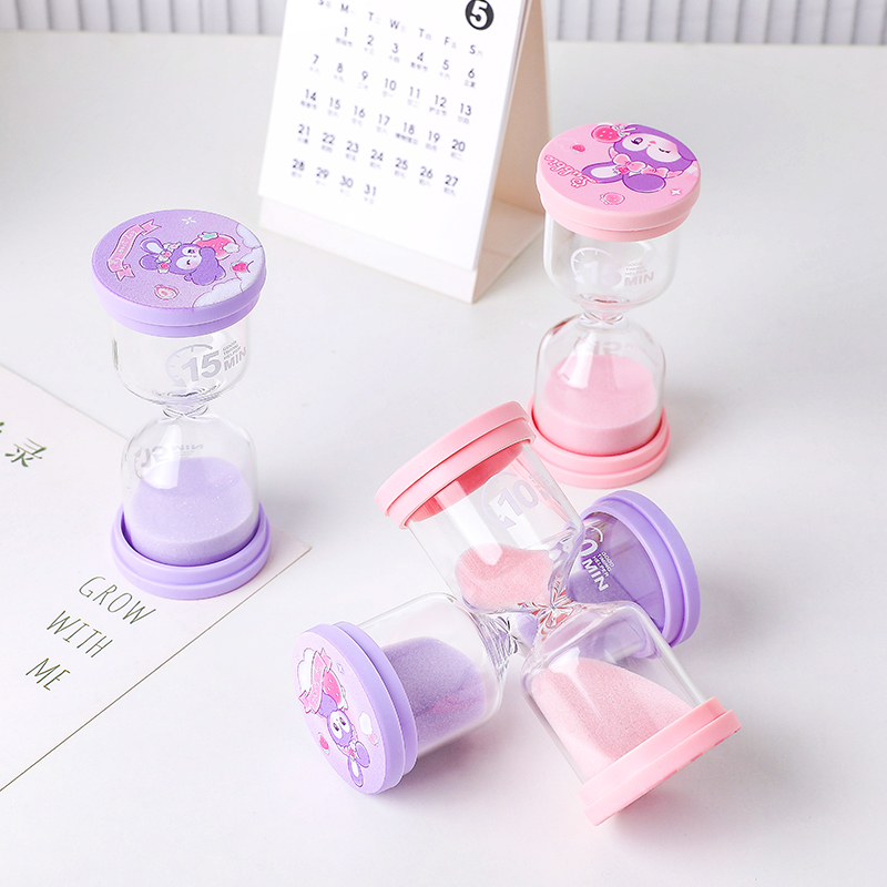 紫星兔沙漏计时器儿童小学生学习神器5/10/15分钟儿童刷牙吃饭女