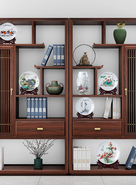 景德镇陶瓷器装饰盘摆件中式家居客厅博古架酒柜玄关柜桌面装饰品