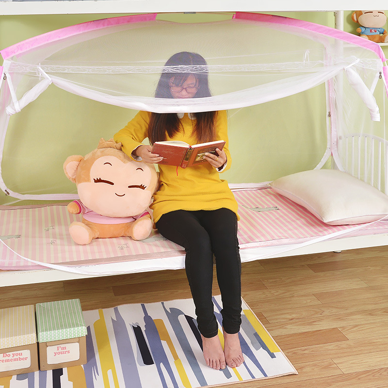 学生蚊帐80*160 88*168 90*170宿舍上铺三开门防蚊加密儿童蒙古包