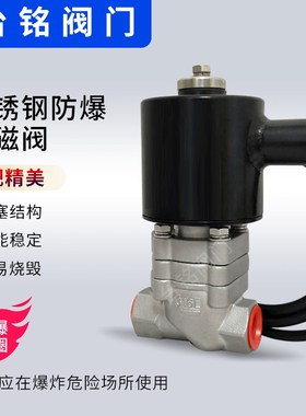 防爆不锈钢电磁阀隔爆型ExdIICT5  0.6/1.6MPa 内螺纹零压差 常闭