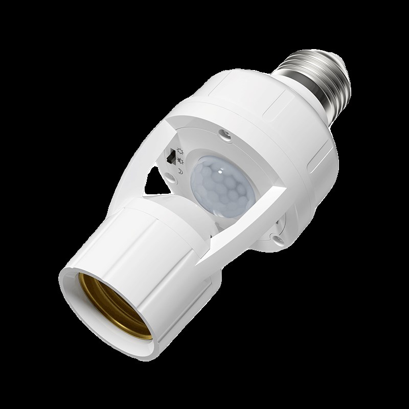 红外线人体感应灯智能灯头可调节灯座人走灯灭螺纹口楼梯过道庭院