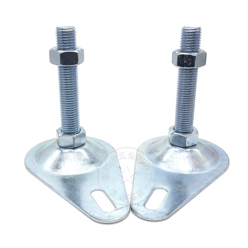 镀锌拉伸带耳朵调节脚固定蹄脚平底支撑脚长脚盘调整脚铁皮地脚