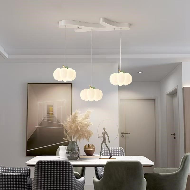 奶油餐厅吊灯北欧创意南瓜护眼温馨餐桌吊灯法式浪漫卧室床头灯,家装灯饰光源,餐厅吊灯,淘宝优惠券,粉丝福利购,淘宝优惠卷