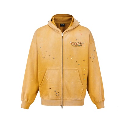 GOODBRAND日晒水洗串珠拉链卫衣