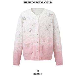ROYAL CHILD 银河刺绣开衫 BIRTH BORC 羊毛混纺 官方正品