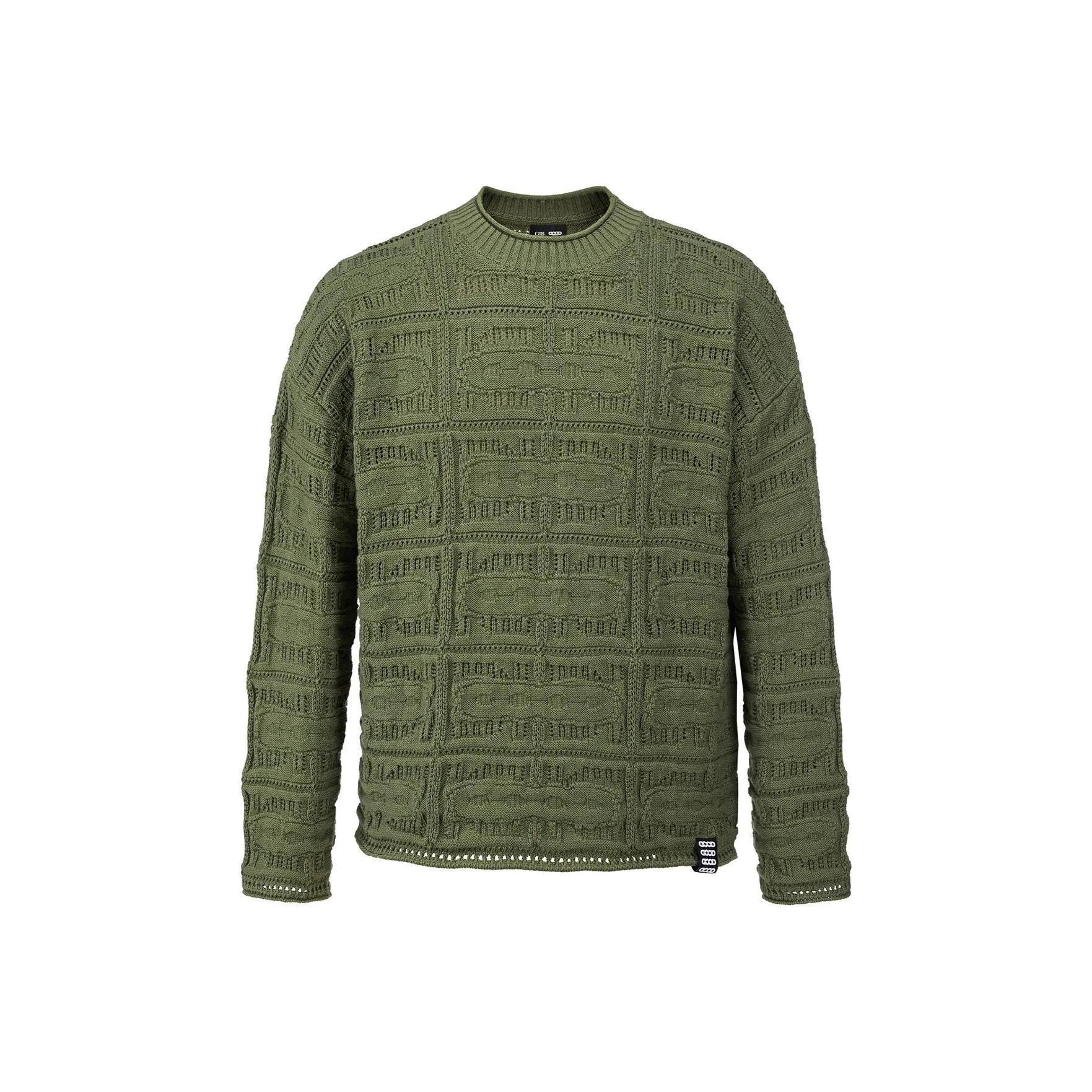 GOODBRAND镂空纹理圆领毛衣