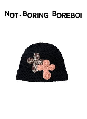 【官方正品】Not Boring Boreboi NBB 贴片毛绣毛线秋冬翻檐帽