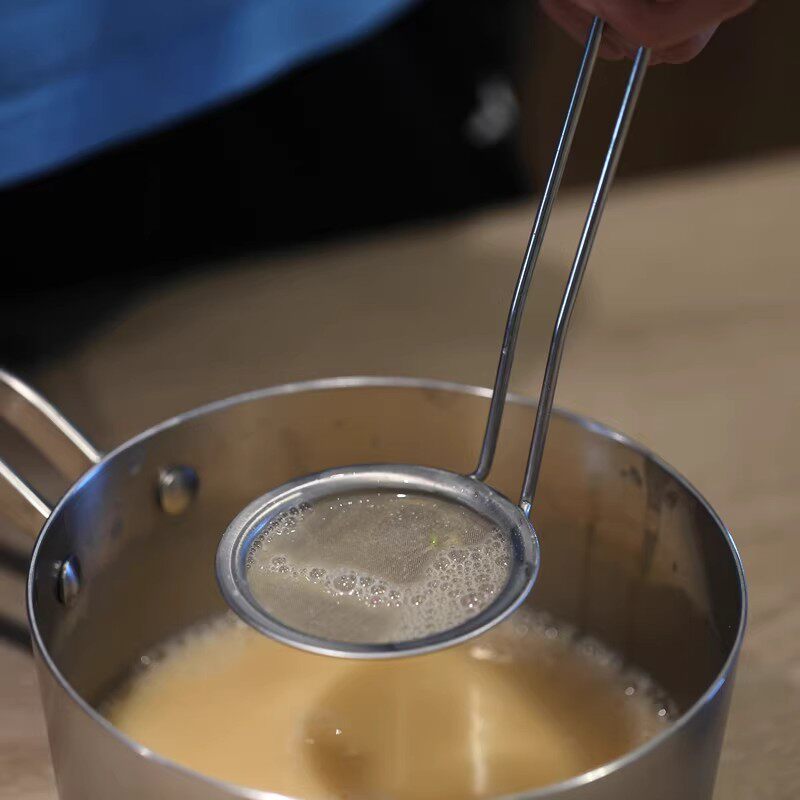 优选家厨房出口日本304不锈钢打沫勺漏勺细网过滤网筛食品级家用