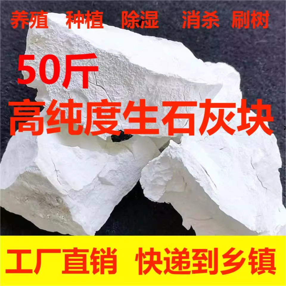 生石灰塊魚塘消毒養殖場殺菌凈水