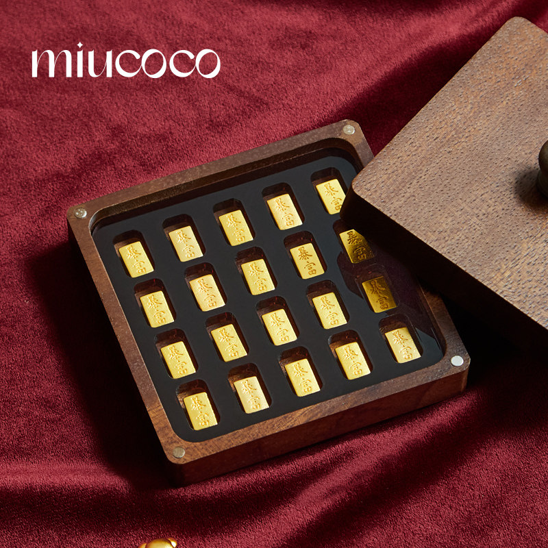 实木小金豆收纳盒攒金豆豆黄金收藏盒金豆子金条储存罐2025款高档,收纳整理,首饰盒,淘宝优惠券,粉丝福利购,淘宝优惠卷