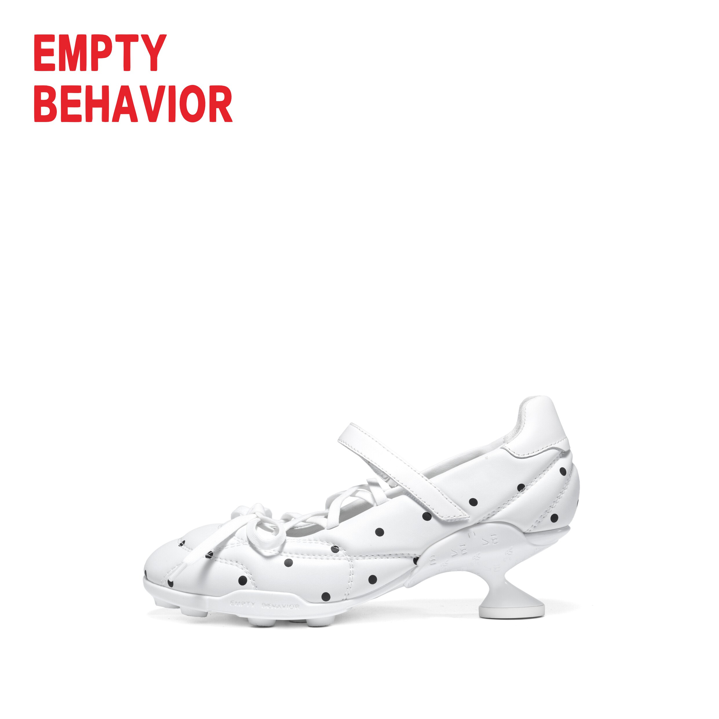 赵露思同款· EMPTY BEHAVIOR·波点运动芭蕾鞋 白色波点元素