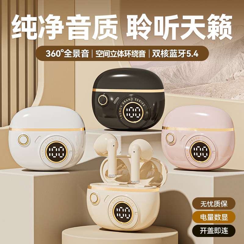 真无线蓝牙耳机入耳式2025年新款长续航大电量不漏音运动降噪高端
