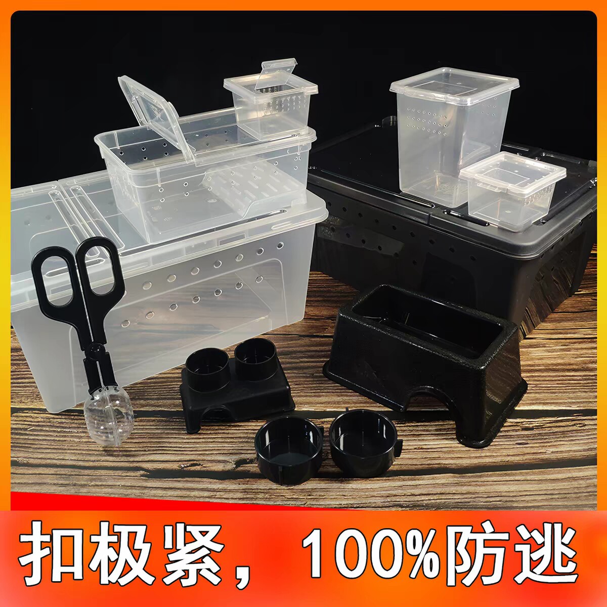 爬宠饲养盒蜗牛蜘蛛角蛙乌龟大中小号树栖躲避造景两栖爬虫饲养箱
