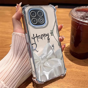 适用iQOO13手机壳蝴蝶结12Pro女新款icoo爱酷Z10TurboPro电镀四角防摔z9x全包透明iQOOneo10高级感neo9保护套