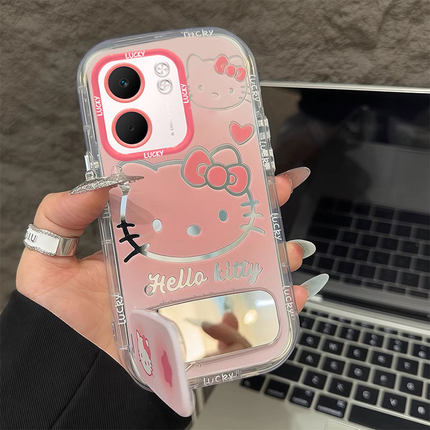 适用OPPOA5X手机壳A3Pro女新款A2m镜面支架KT猫A1高级感OPPO全包防摔A97硅胶软壳A93s可爱卡通A58网红爆款A57