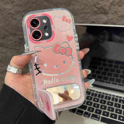 适用OPPOreno14手机壳Reno14Pro可爱秋冬女款13por支架12化妆镜11轻奢高级10Pro+女新款reno9全包防摔8/7/6套