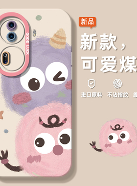 opporeno12手机壳新款reno11全包防摔10pro+液态硅胶9/8可爱小怪兽reno7高级感挂绳6/5超薄散热oppo系列软壳
