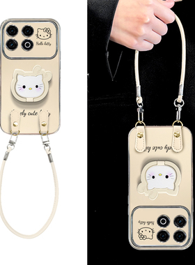 适用iQOO13手机壳秋冬女款12Pro可爱卡通11S创意支架10高级感带挂绳iqoo9女新款icoo爱酷8全包防摔7电镀软壳